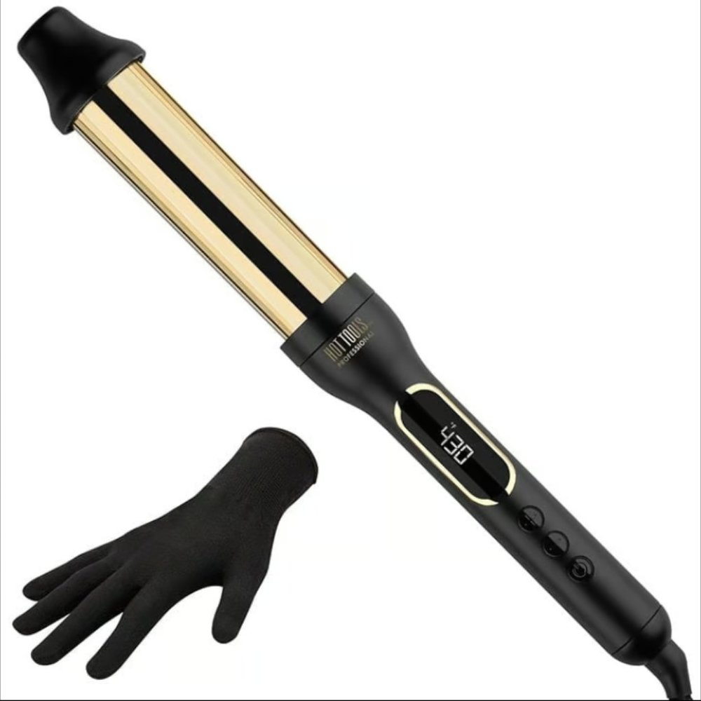 Hot Tools Pro Artist 24K Gold 2 in 1 Curling Wand, 1-1 ½” | Multiple Styles with